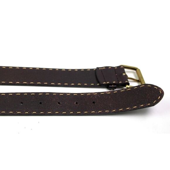 Anne Klein BROWN REAL LEATHER STITCH 1.5"Wd DRESS CASUAL WOMEN'S BELT Sz XL (I32 - Picture 15 of 16